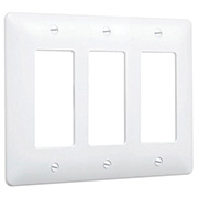 Masque 3Gang Toggle Plate White