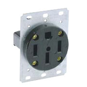 50A 4 Wire Flush Mounted Range Receptacle