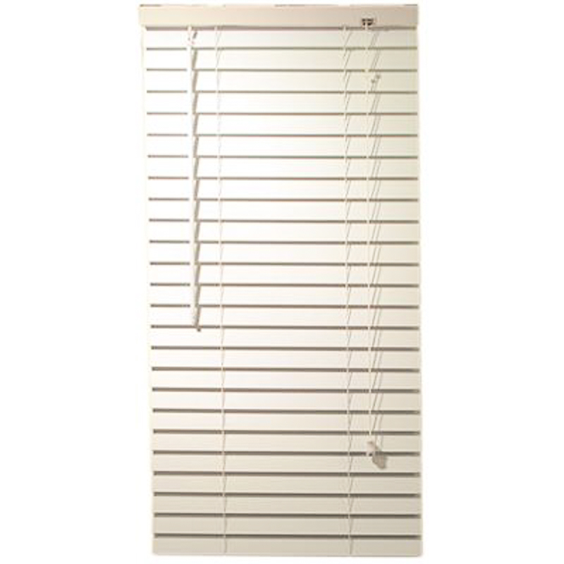 17" x 72" Faux Wood White Blinds