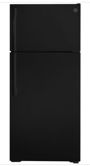 GE 15.6 CF Refrigerator Black
