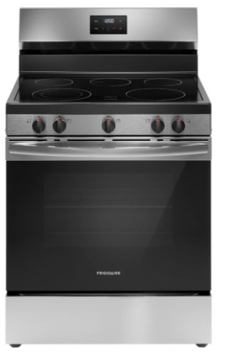 FRIGIDAIRE GLASS TOP STAINLESS / BLACK ELECTRIC RANGE