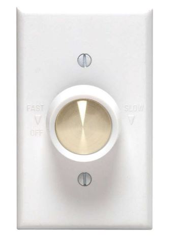 ROTARY CEILING FAN SWITCH WHITE