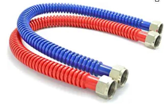 WATER HEATER CONNECTOR 2PK RED / BLUE