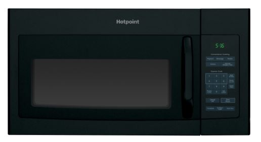 HOTPOINT OVER THE RANGE BLACK MICROWAVE