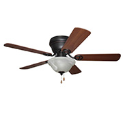 42" Oil Rubbed Bronze Fan with Bowl Light