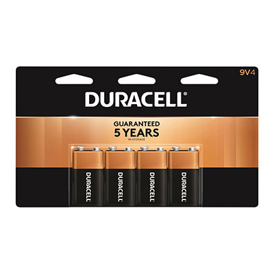 9V Duracell Coppertop 4 Pack