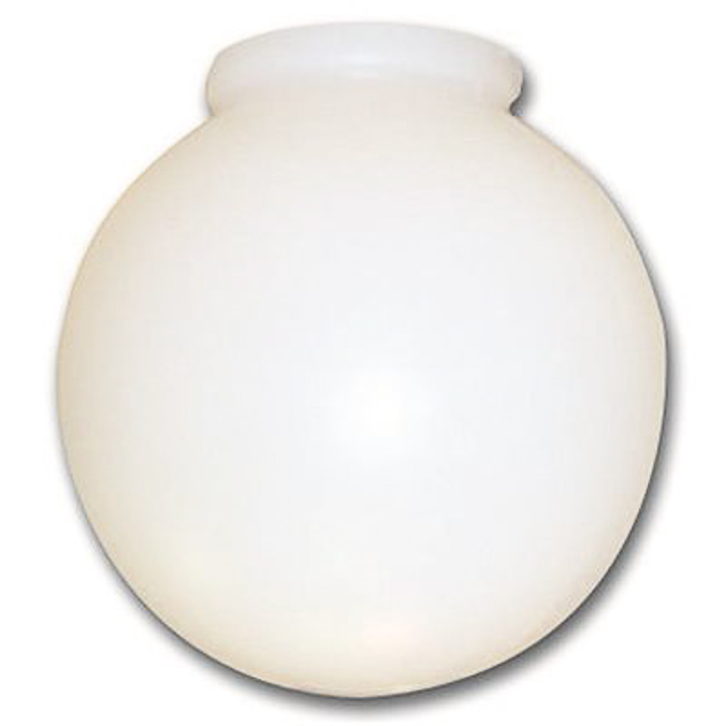 5" White Ball Glass W/Lip