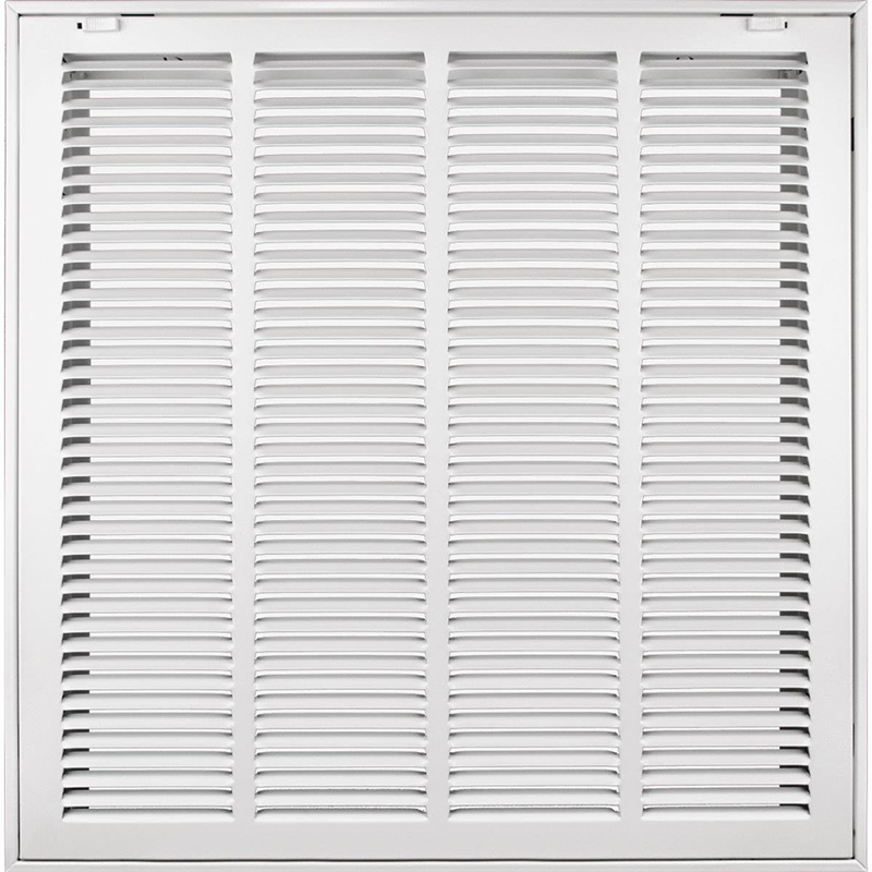 20" x 16" White Hinged Flat Return Air Filter Grill