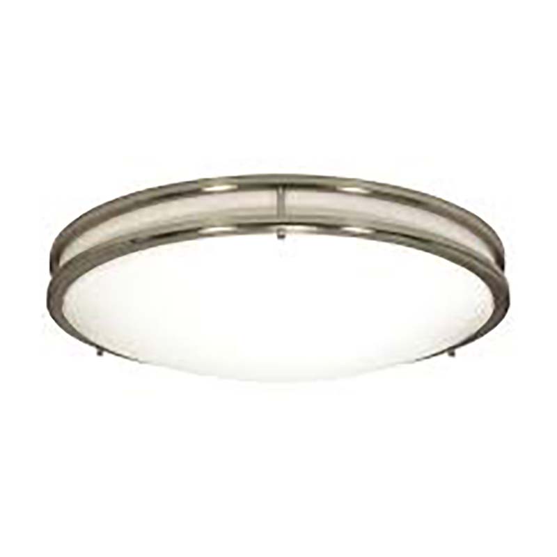 17" Glamour 25W LED Selectable Ringed Ceiling Fixture - Satin Nickel