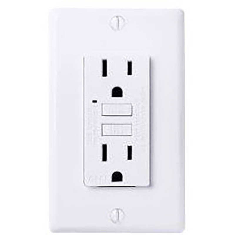 15 Amp Tamper Resistant GFCI Receptacle - White - 10/pack