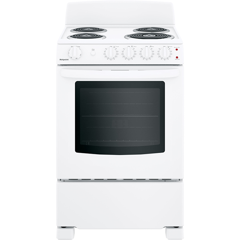 Hotpoint 24" Free-Standing 4 Burner Electric Range - White