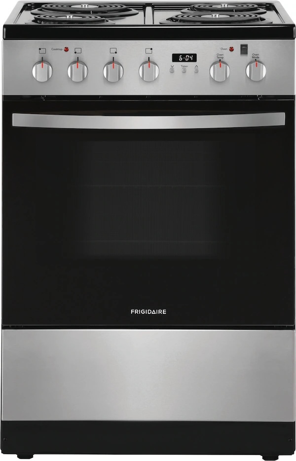 Frigidaire® 24" Free-Standing 4 Burner Electric Range - Stainless Steel