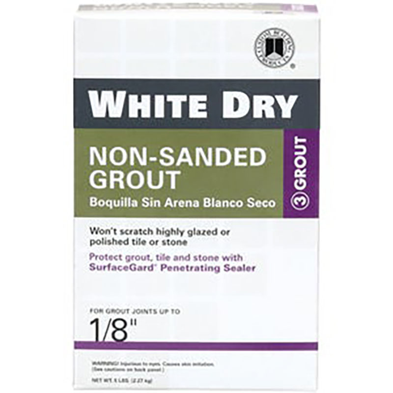 White Tile Grout No Sand 5 Lb Box