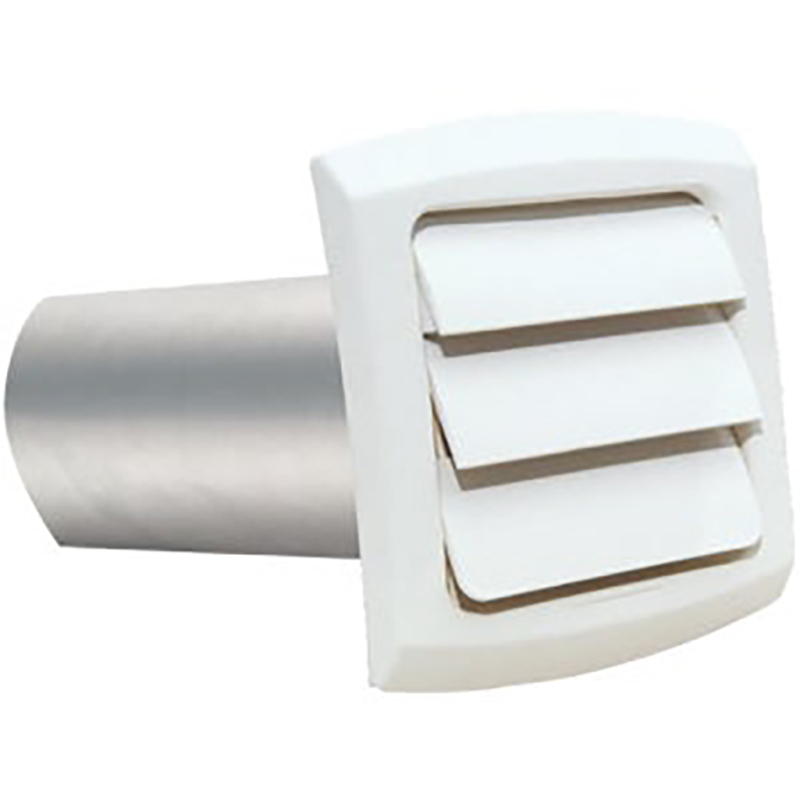 4" Wht Louvered Vent Hood