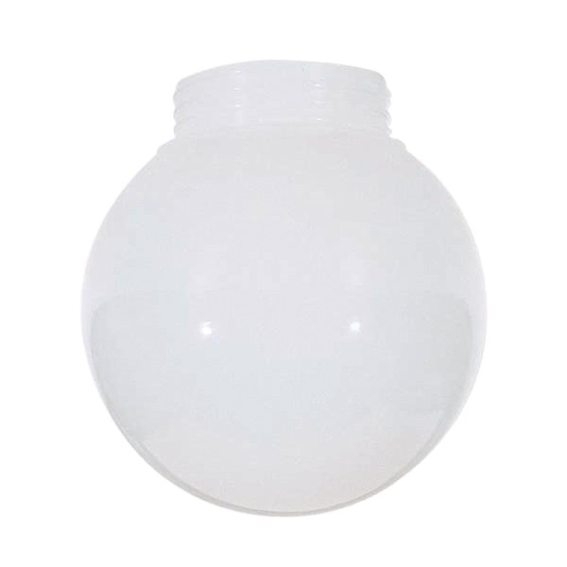 6" Frost Threaded Plastic Globe