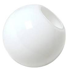 8" Plastic Frost Globe No Neck