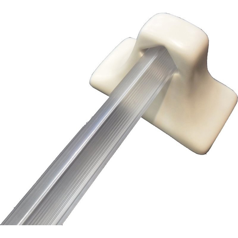 Ceramic Towel Bar White W/Ends