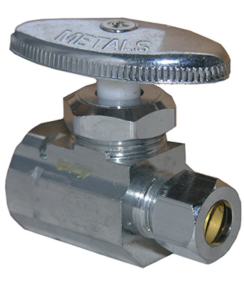 Straight Stop Valve - Multi-Turn - 1/2" MIP x 3/8" Compression