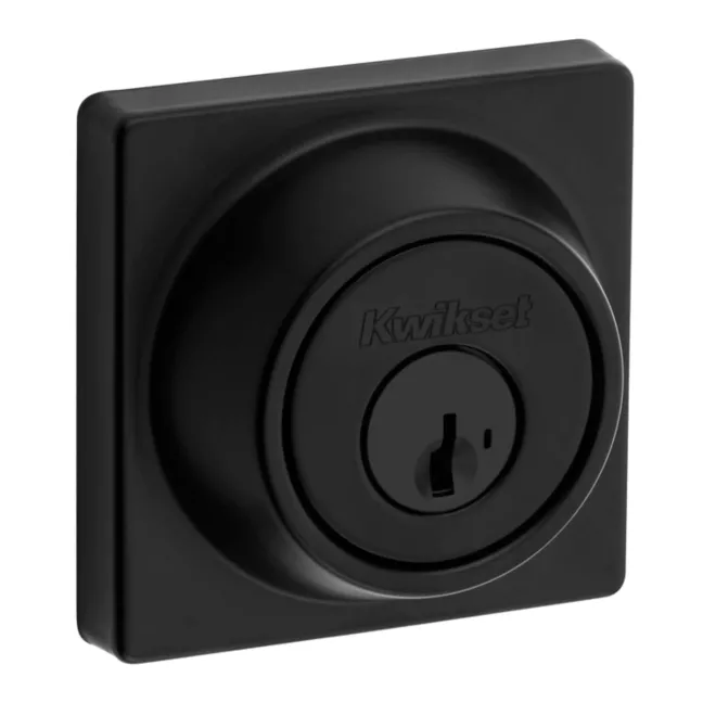 Kwikset 600 Contemporary Single Cylinder Deadbolt - Smartkey - Matte Black