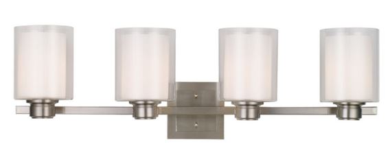 Oslo Vanity Fixture - 4 Light - Brushed Nickel