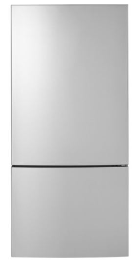 GE 17.5 CF BOTTOM FREEZER REFRIGERATOR STAINLESS STEEL