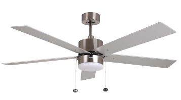 52" 5 BLADE CEILING FAN BRUSHED NICKEL AND SILVER