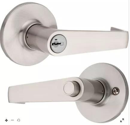 Kwikset Carson Entry Lever - Smartkey - Satin Nickel