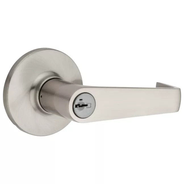 Kwikset 438CNL Carson Entry Lever - Smartkey - Satin Nickel