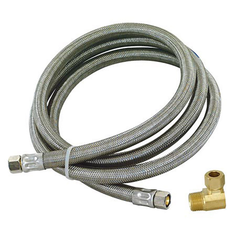 Dishwasher Supply Line - Stainless Steel - 3/8" comp x 3/8" comp x 72"