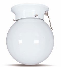 Ball Flush Mount Fixture - White