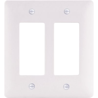 Titan3 2 Gang Decorator Plate - White - 5/pack