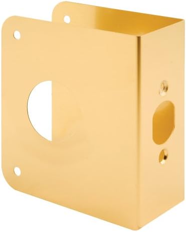 Door Lock Reinforcer - 1-3/8" x 4-1/2" - Polished Brass