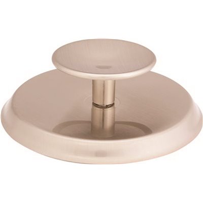 1-1/2" Cabinet Knob with Back Plate - Satin Nickel