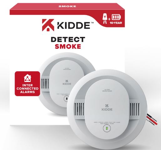 Kidde Smoke Detector - Hardwired with 10-Year Battery