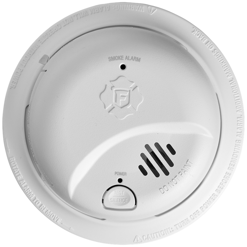 Hardwired Smoke Alarm - SMI105-AC - 10 Year Locked 9 Volt Lithium Battery Backup