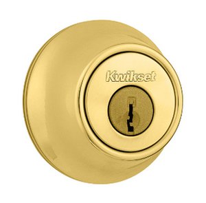 Kwikset 660 Single Cylinder Deadbolt - Polished Brass