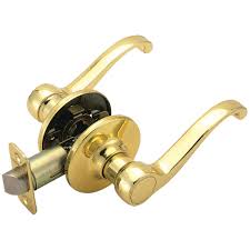 Economy Scroll Passage Lever - Polished Brass