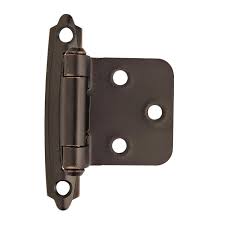 Flush Cabinet Door Hinge - Bronze