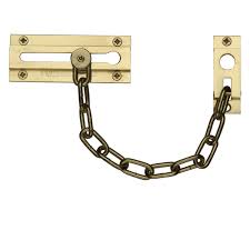 Door Chain Guard - Polished Brass