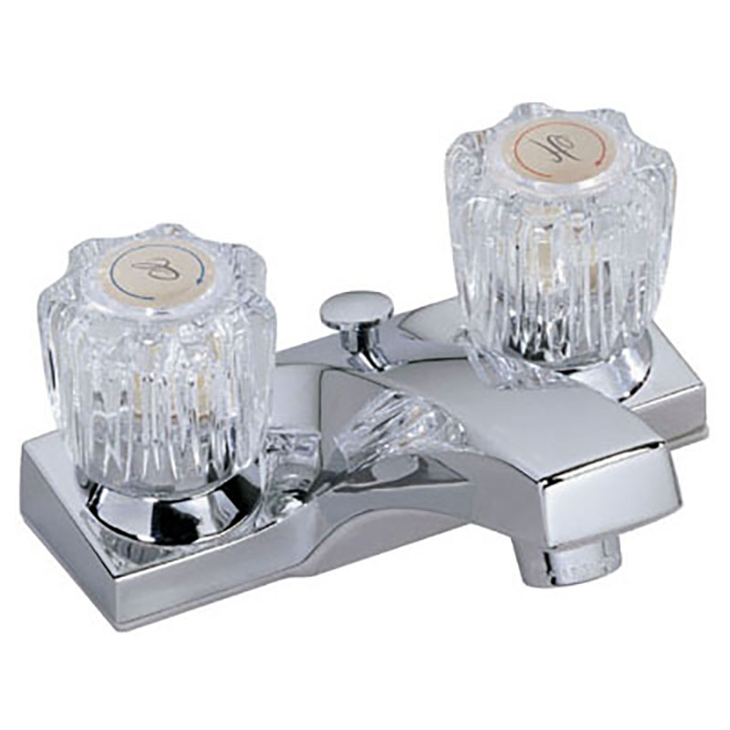 Two Handle Bathroom Faucet - Chrome - With Pop-Up