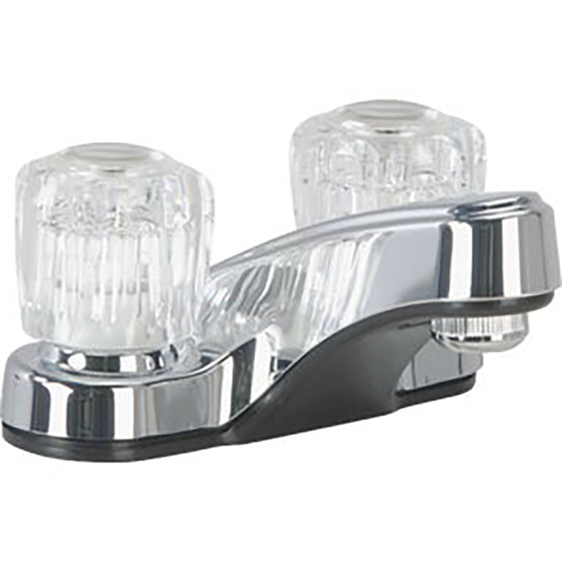 Two Handle Bathroom Faucet - Chrome - With Pop-Up