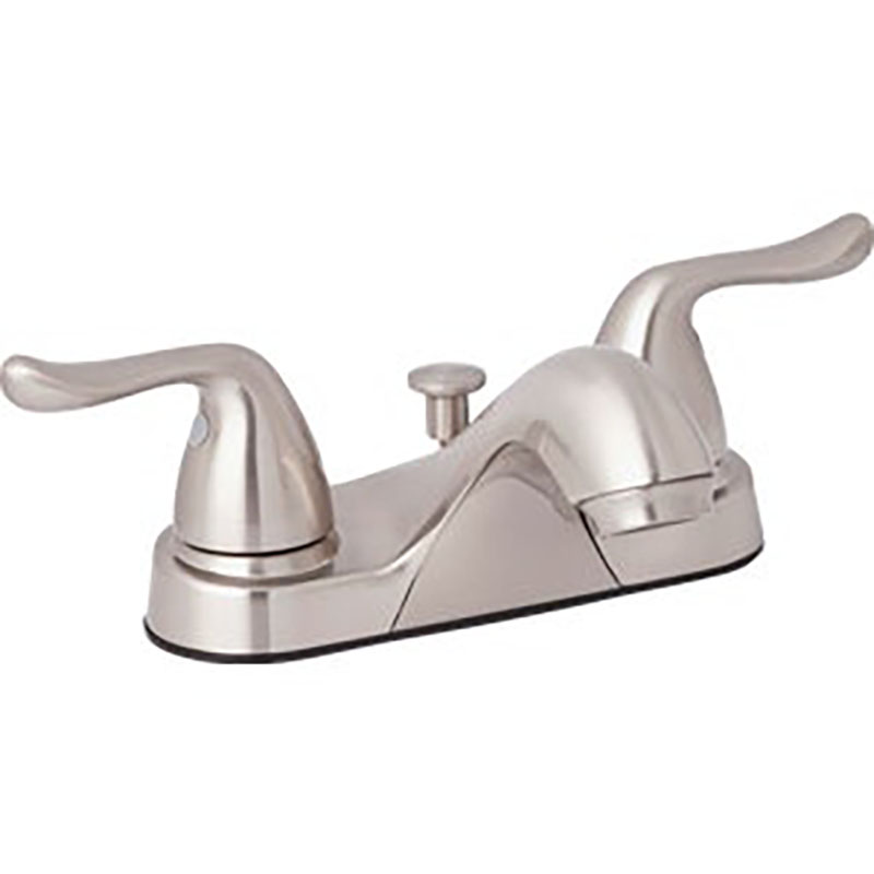 Two Handle Bathroom Faucet - Satin Nickel - With Pop-Up