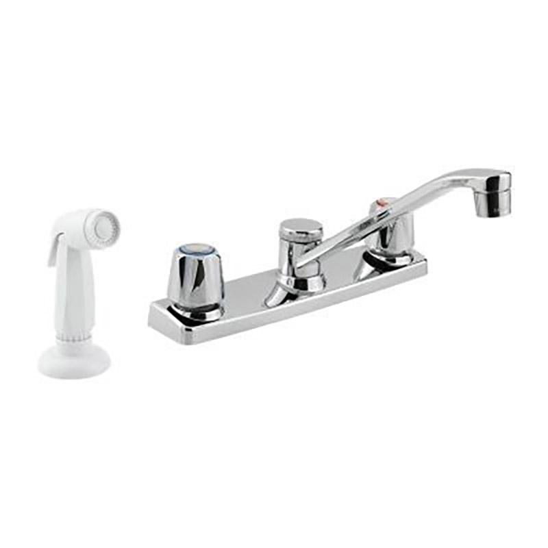 Pfister Two Handle Kitchen Faucet - Chrome - With Spray