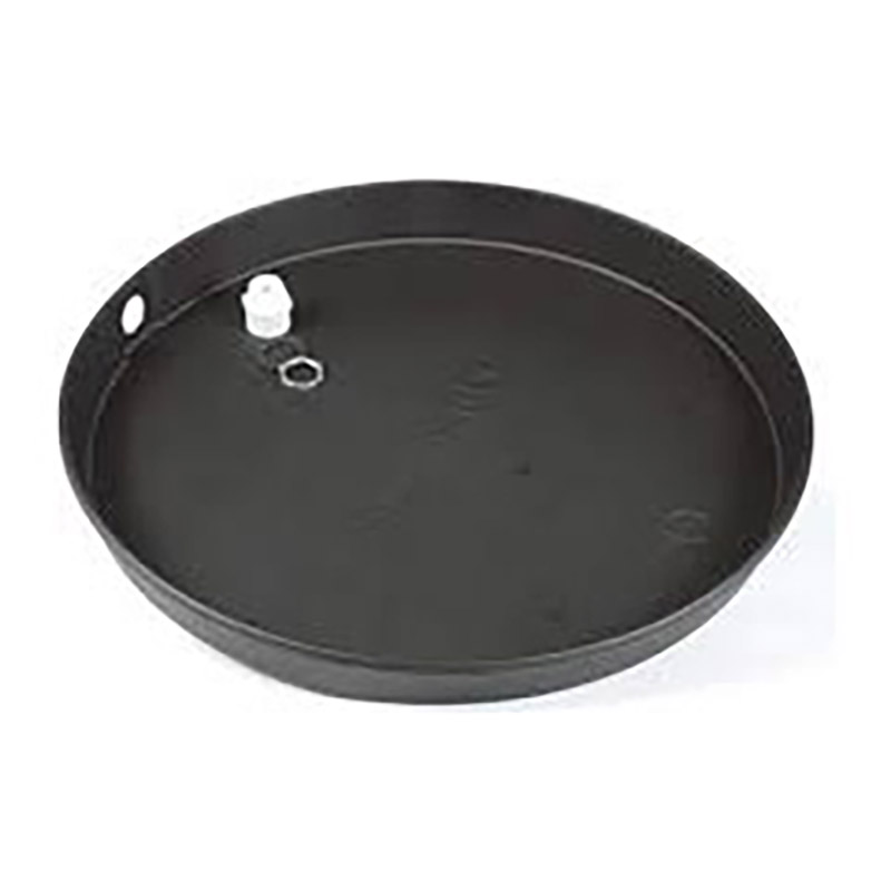 22" ID Plastic Water Heater Drain Pan with PVC Fitting