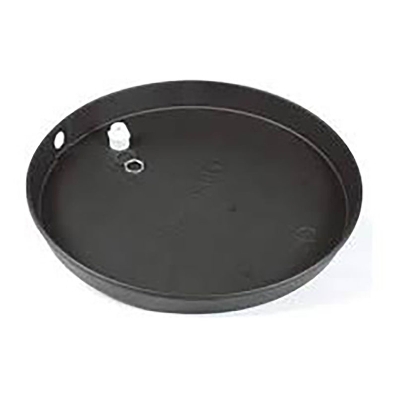 26" ID Plastic Water Heater Drain Pan with PVC Fitting