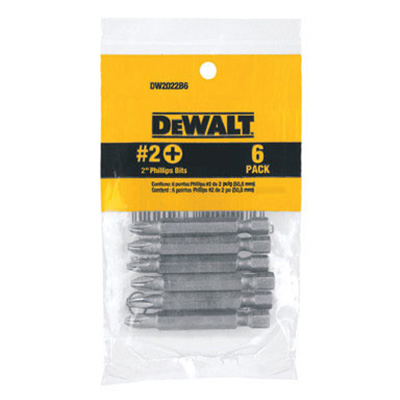 #2 Screwdriver Bits Pack/6