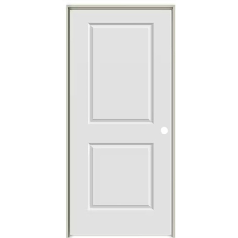 28" x 80" x 1-3/8" HC Primed 2 Panel Pre-Hung Interior Door Unit - Single Bore - Right Hand