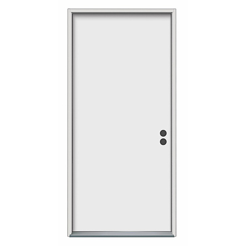 36" x 80" x 1-3/4" SC Primed Smooth Metal Pre-Hung Exterior Door Unit - 2-1/2 Bore - Left Hand
