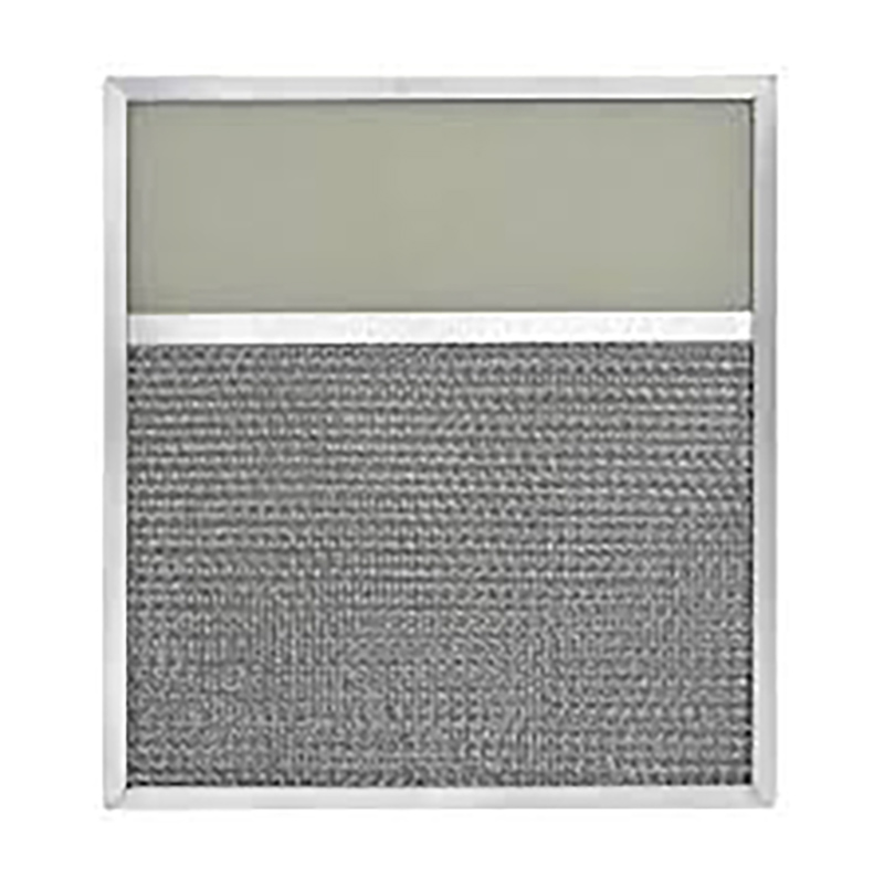 11-3/4" x 13-3/4" x 3/8" Aluminum Grease Range Hood Filter with Light Lens