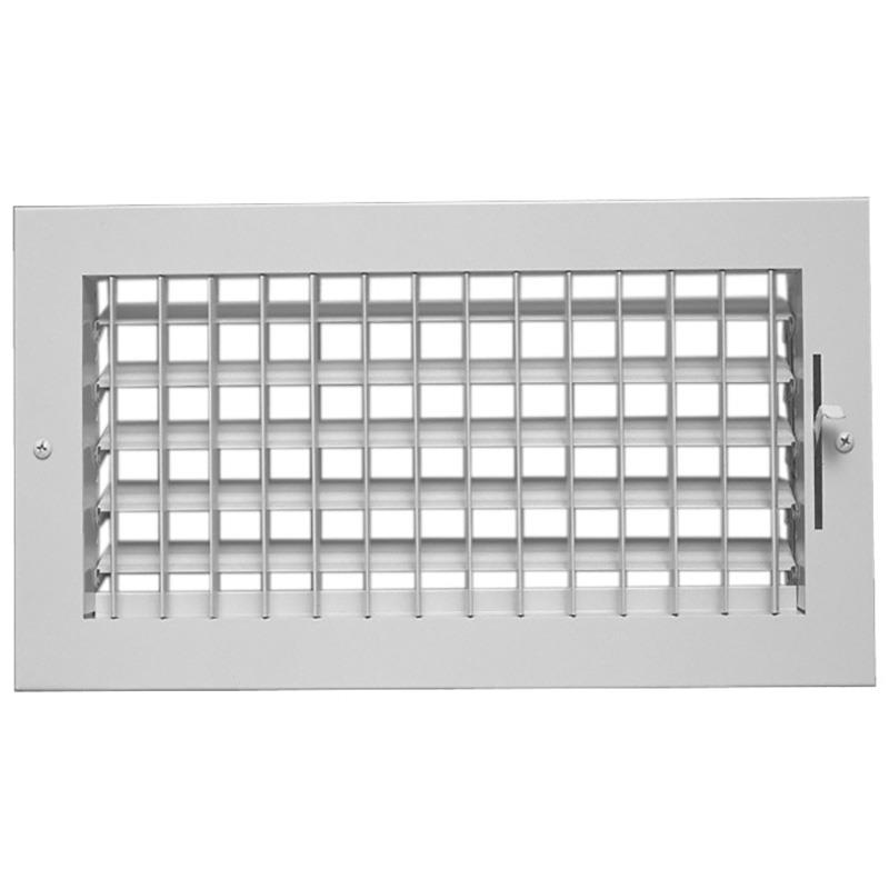 12" x 8" White 1-Way Wall/Ceiling Register